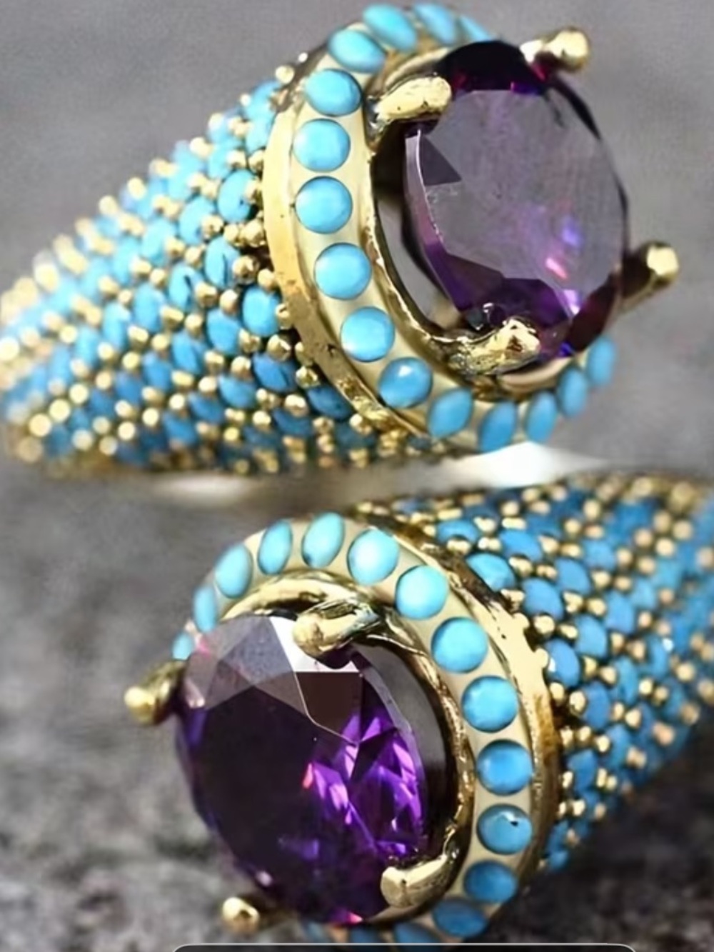 Women Vintage Style Colorful Faux Gemstone Headband Jewelry